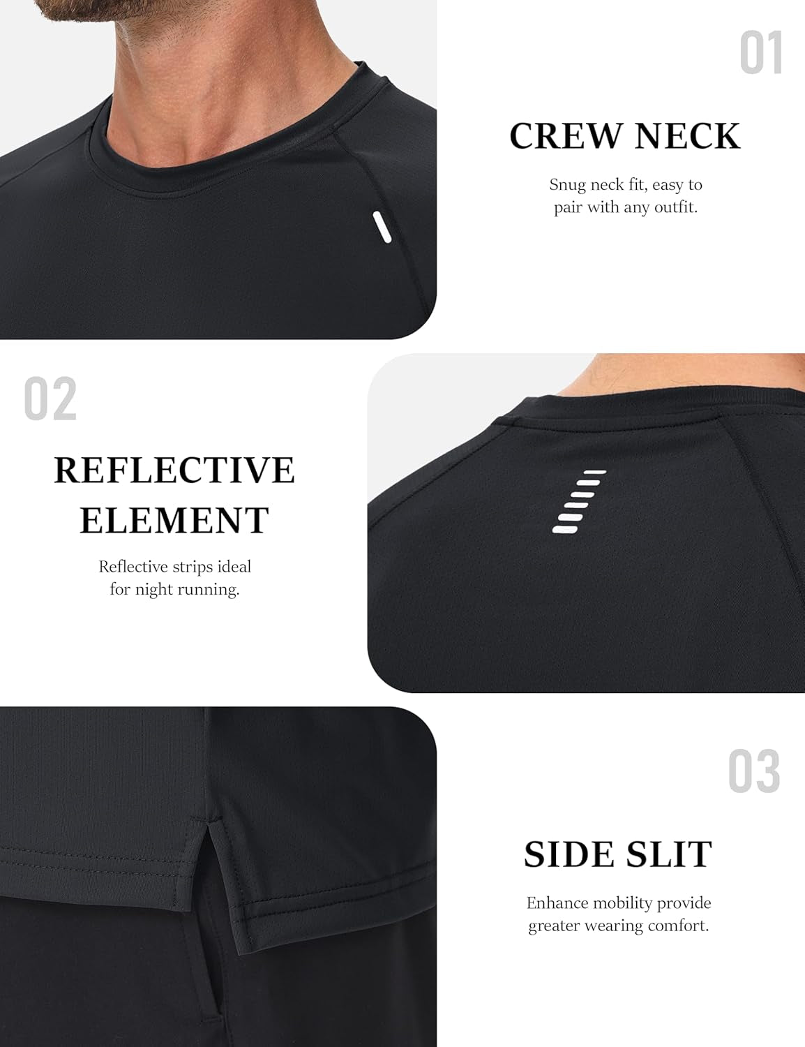 Men'S Dry Fit Shirts Mesh Short Sleeve Athletic Lightweight Workout Performance Hiking Shirt