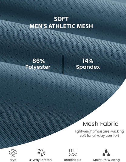 Men'S Dry Fit Shirts Mesh Short Sleeve Athletic Lightweight Workout Performance Hiking Shirt