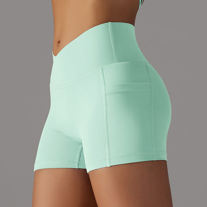 Yoga Shorts with Phone Pocket Design Fitness Sports Pants
