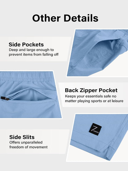 Men'S Athletic Shorts 7 Inch Lightweight Quick Dry Stretch Casual Gym Running Shorts