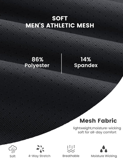 Men'S Dry Fit Shirts Mesh Short Sleeve Athletic Lightweight Workout Performance Hiking Shirt