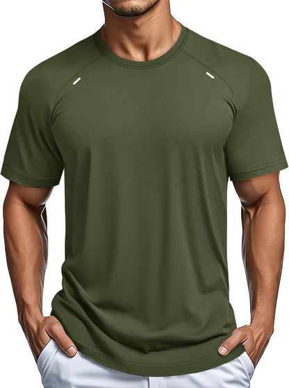 Men'S Dry Fit Shirts Mesh Short Sleeve Athletic Lightweight Workout Performance Hiking Shirt