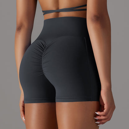 Yoga Shorts with Phone Pocket Design Fitness Sports Pants