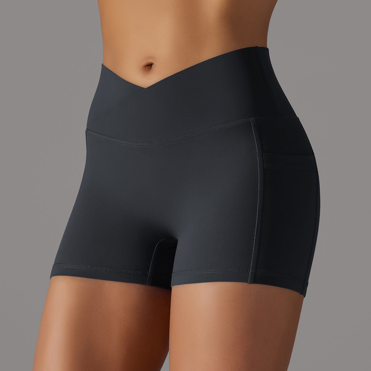 Yoga Shorts with Phone Pocket Design Fitness Sports Pants