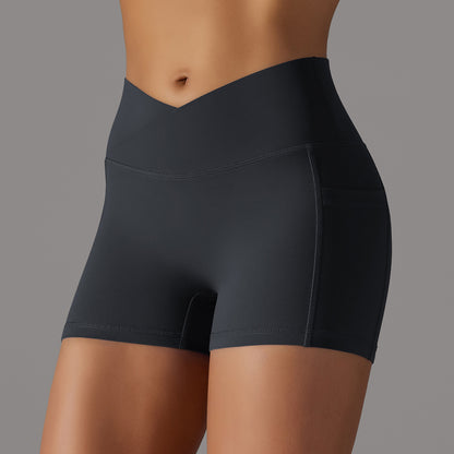 Yoga Shorts with Phone Pocket Design Fitness Sports Pants