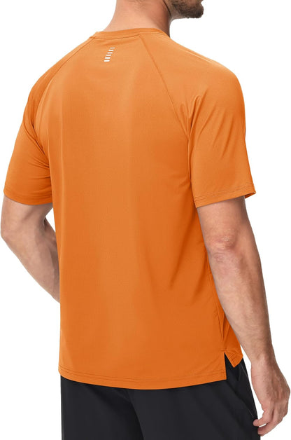 Men'S Dry Fit Shirts Mesh Short Sleeve Athletic Lightweight Workout Performance Hiking Shirt