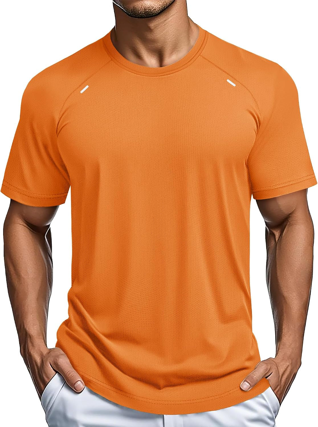 Men'S Dry Fit Shirts Mesh Short Sleeve Athletic Lightweight Workout Performance Hiking Shirt